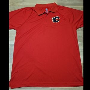Calgary Flames Red Polo Size L